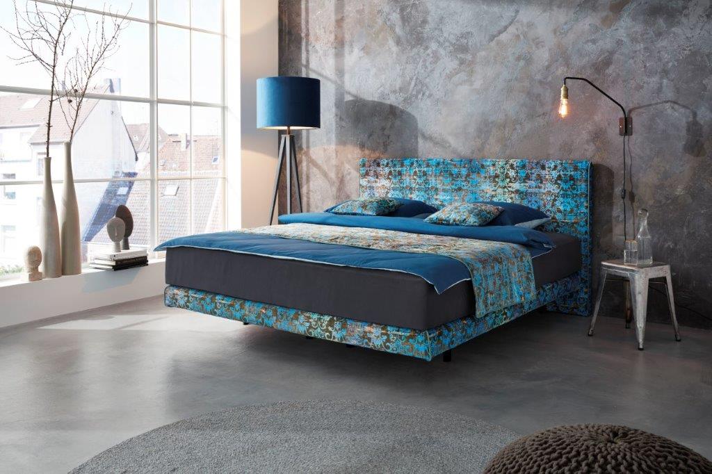 a bed in a room